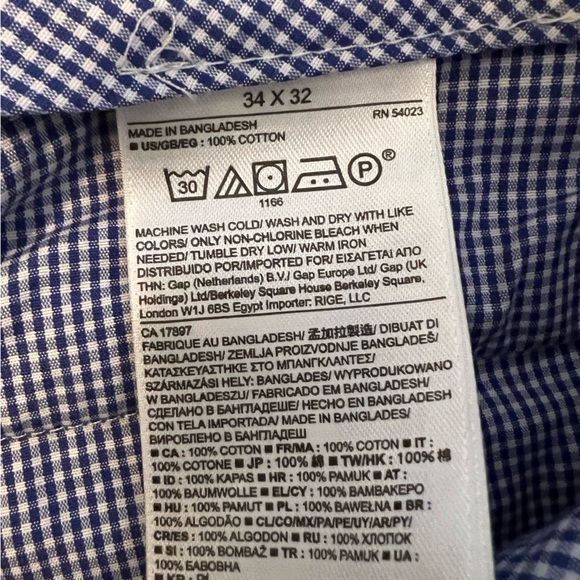 BANANA REPUBLIC Non-Iron Tailored Khaki Slim Pant - Size 34x32 - Picture 7 of 8